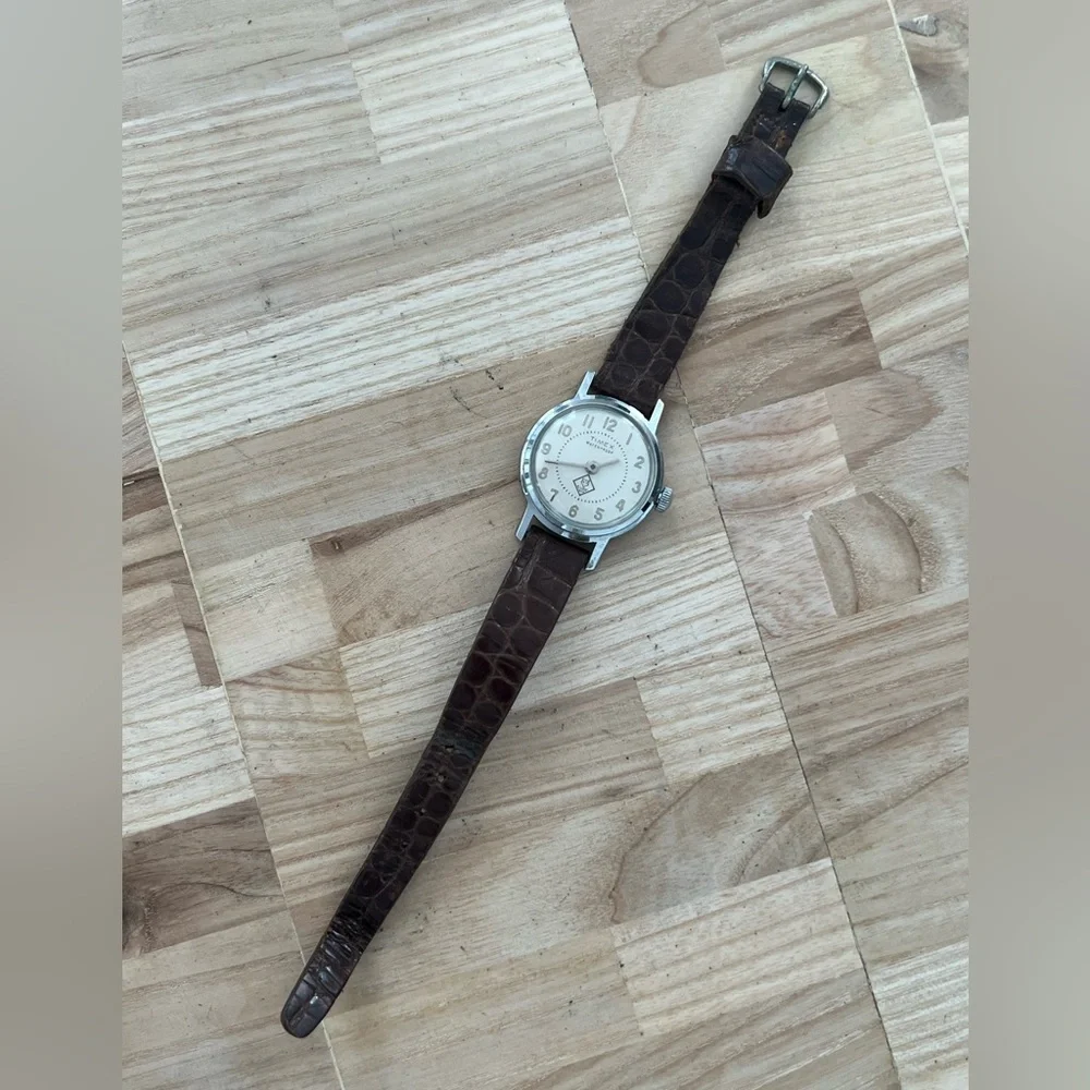 Timex BSA Cub Scouts Vintage Mechanical Winding Watch Genuine Leather Strap